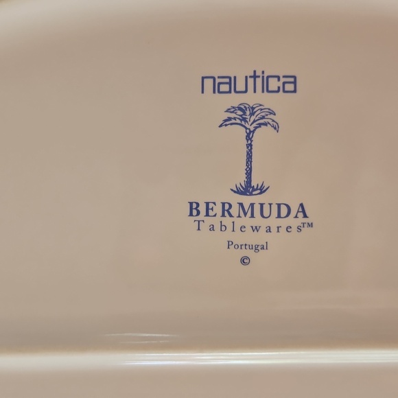 Nautica Blue and White Floral Serveware - Picture 2 of 2